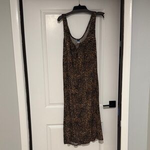 Old Navy Brown Leopard Print Maxi Dress